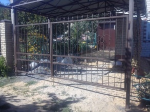 Решетчатые ворота распашные - пример 12 фото в Туапсе